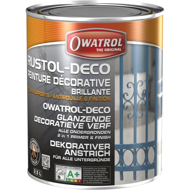 owatrol-rustol-deco-0-75-l-alkyd-decklack-reinwei-ral-9010 image 1